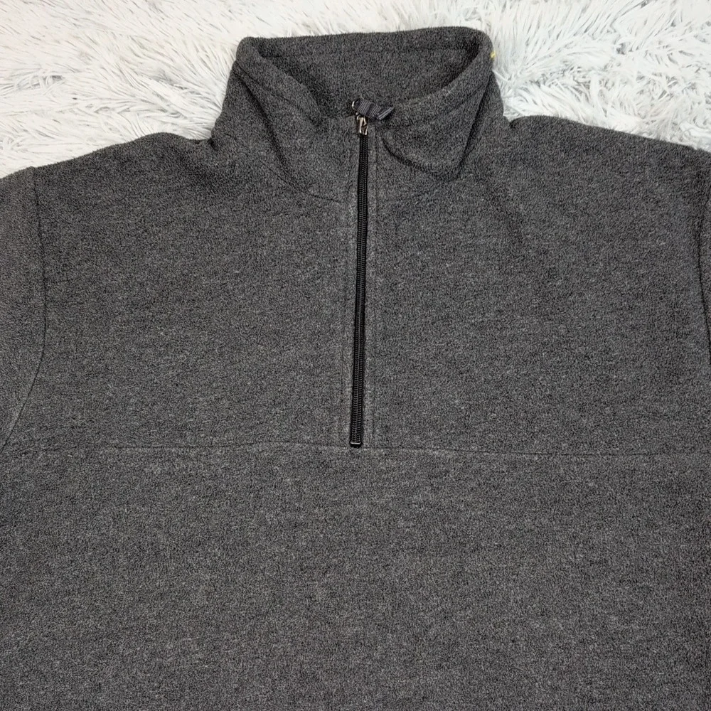 J. Crew Sweatshirt‎ Mens L Gray Quarter Zip Gorpcore Outdoors Comfort Casual